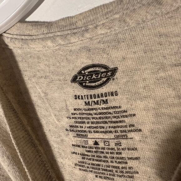 Dickies logo cream heather skateboarding t-shirt tee size medium - Picture 5 of 6